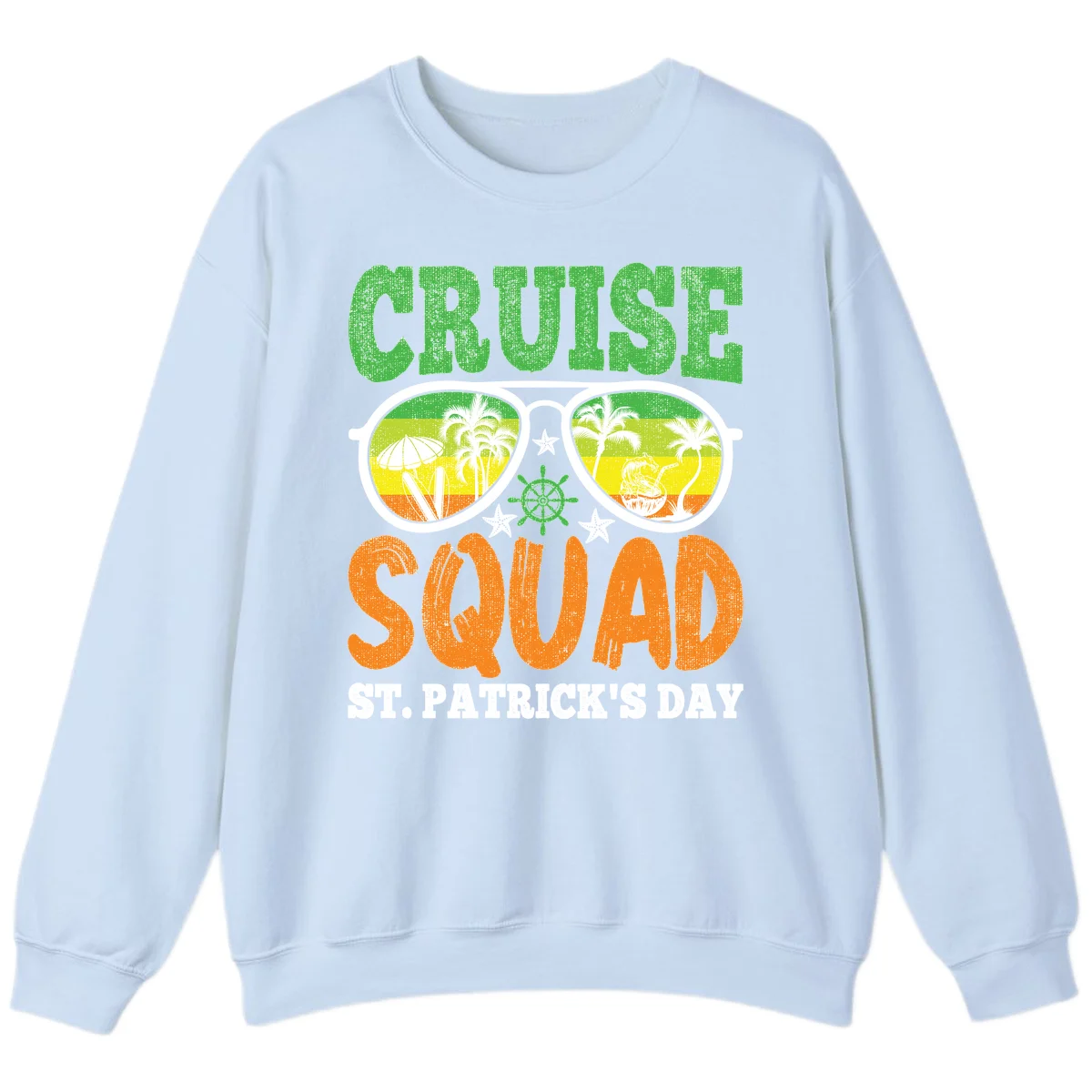 Cruise Squad Squad Sunglasses Sweatshirt in Light Blue
