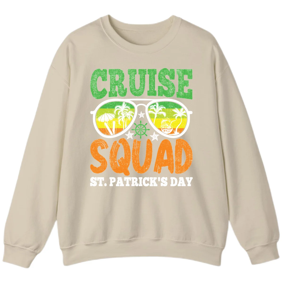 Cruise Squad Squad Sunglasses Sweatshirt in Sand