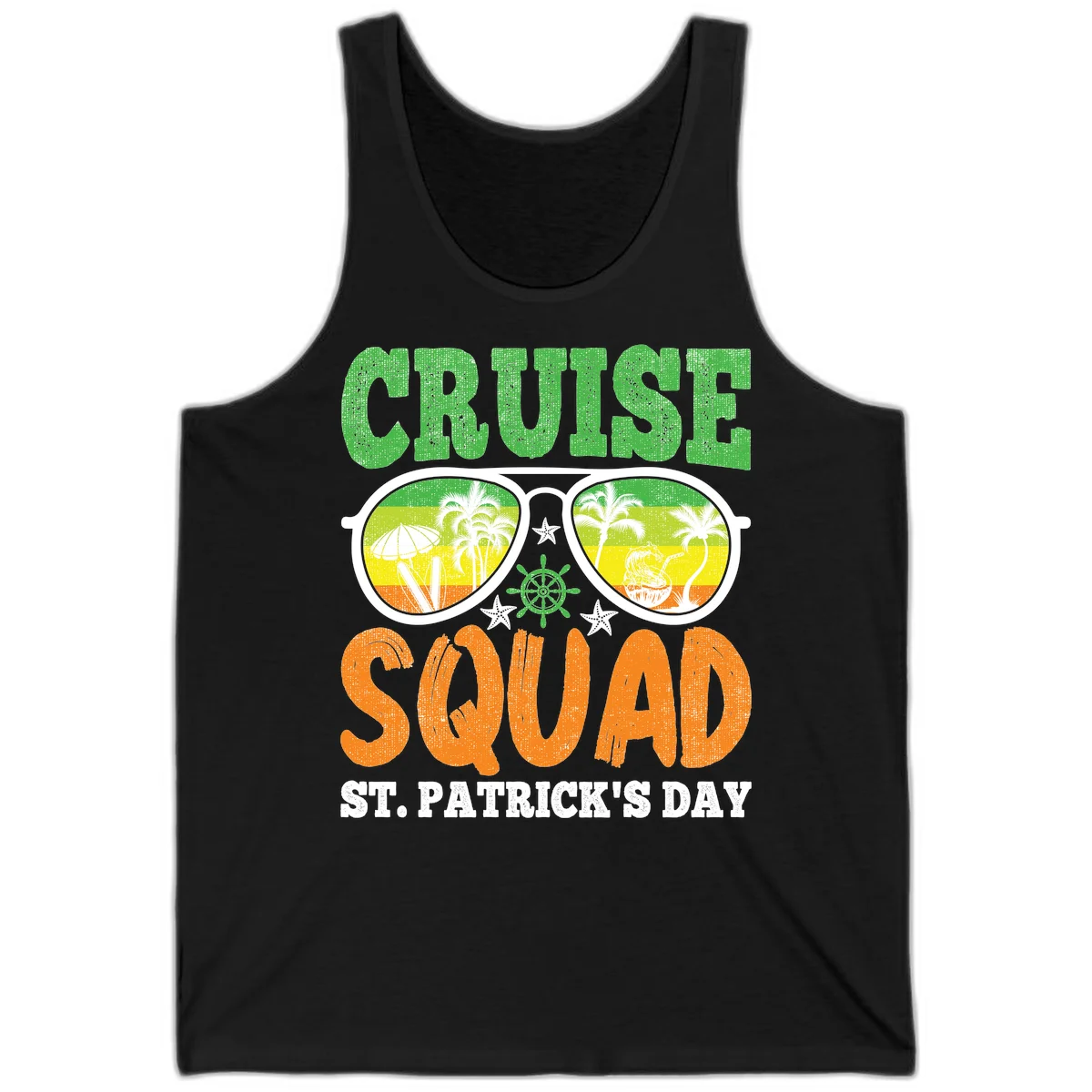 Cruise Squad Squad Sunglasses Tank in Black
