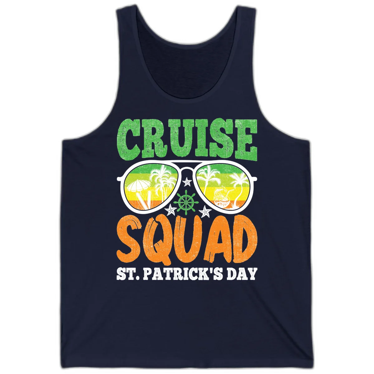 Cruise Squad Squad Sunglasses Tank in Navy