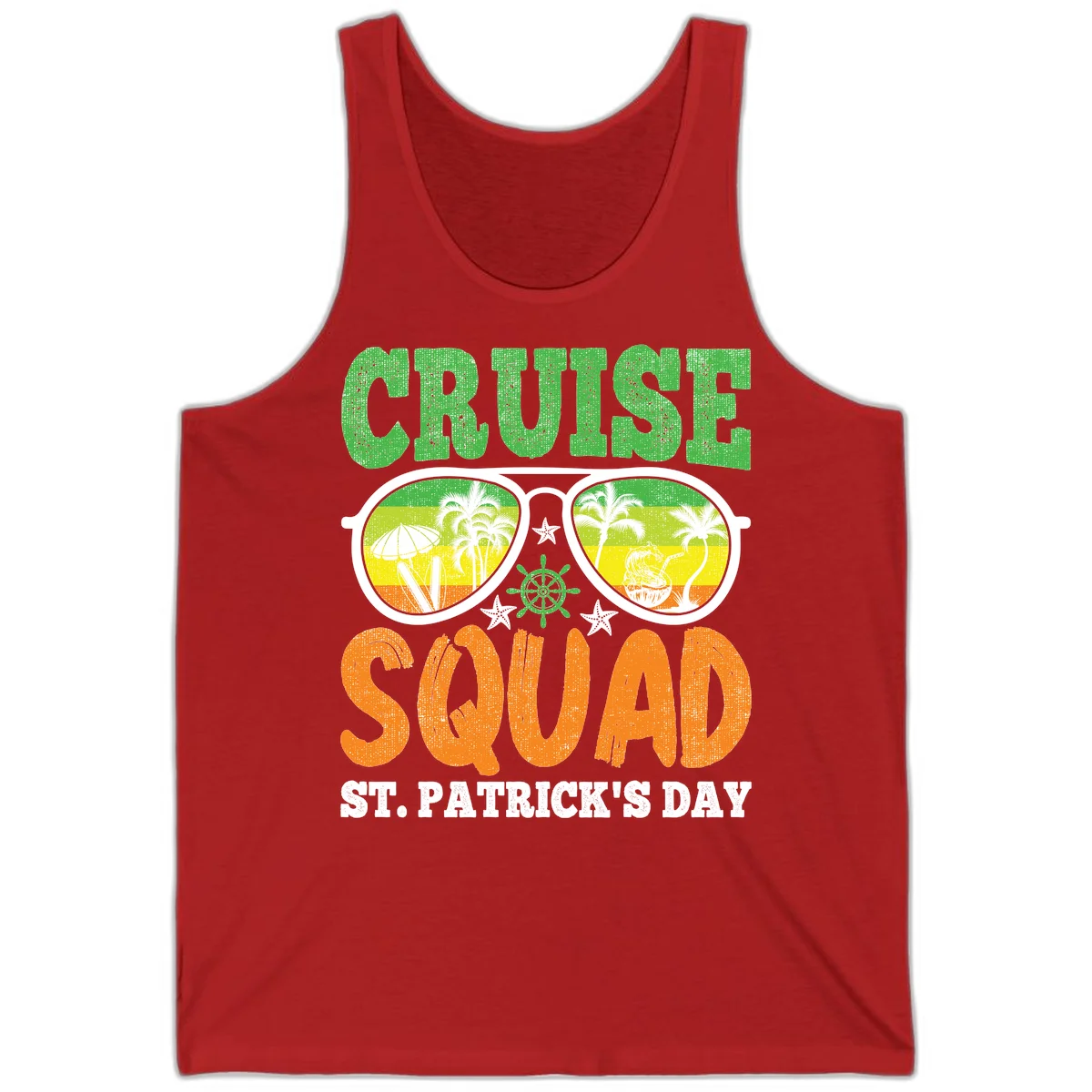 Cruise Squad Squad Sunglasses Tank in Red