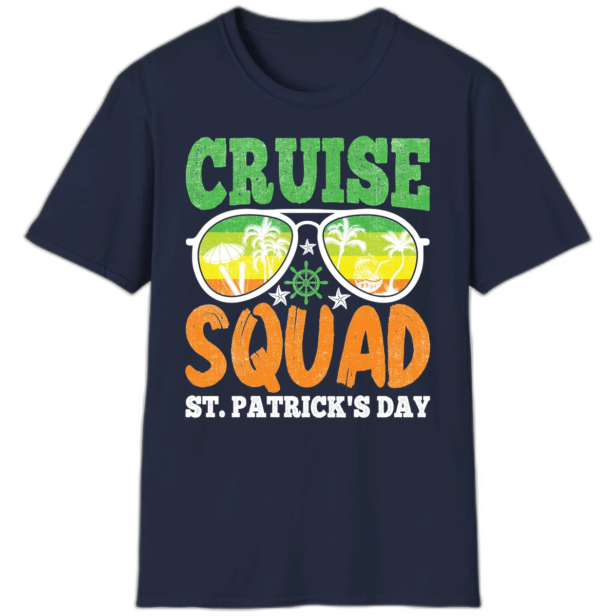 Cruise Squad Squad Sunglasses T-Shirt in Navy