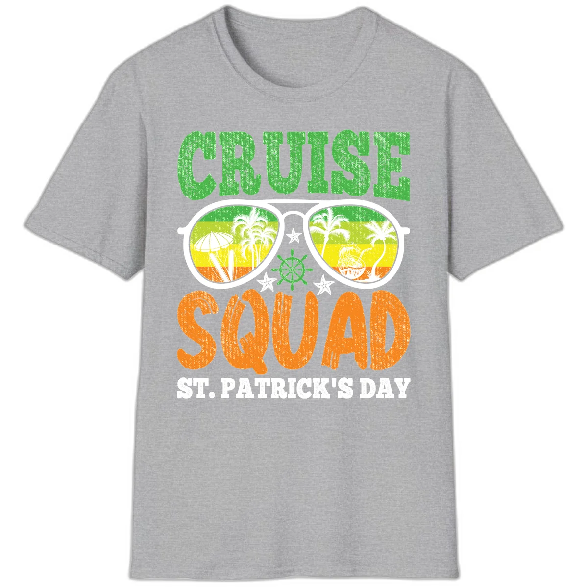 Cruise Squad Squad Sunglasses T-Shirt in Sport Grey