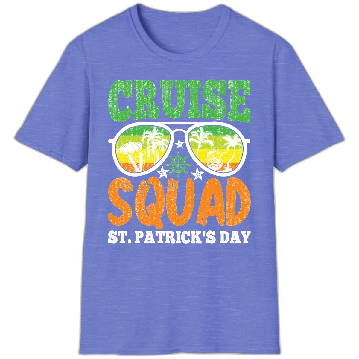Cruise Squad Squad Sunglasses T-Shirt in Heather Royal