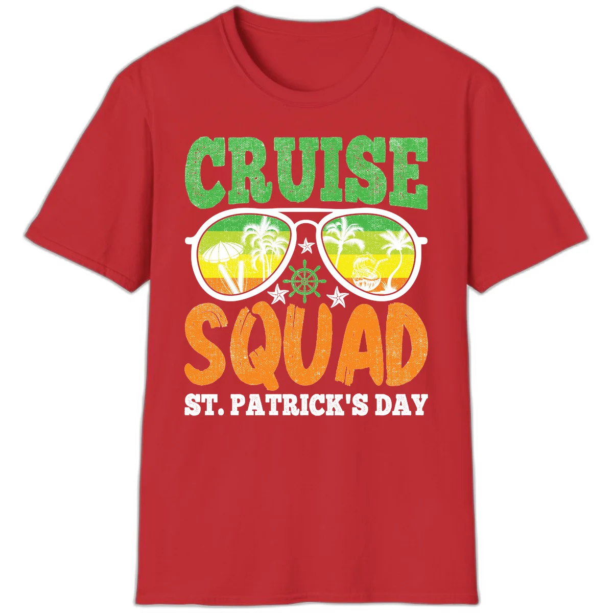 Cruise Squad Squad Sunglasses T-Shirt in Red