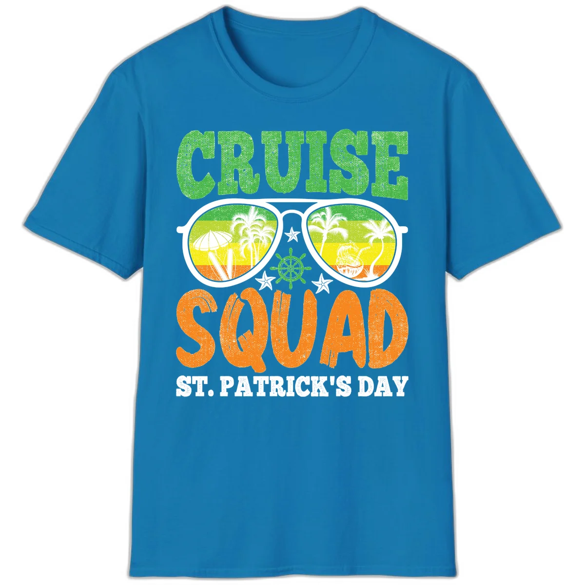 Cruise Squad Squad Sunglasses T-Shirt in Sapphire