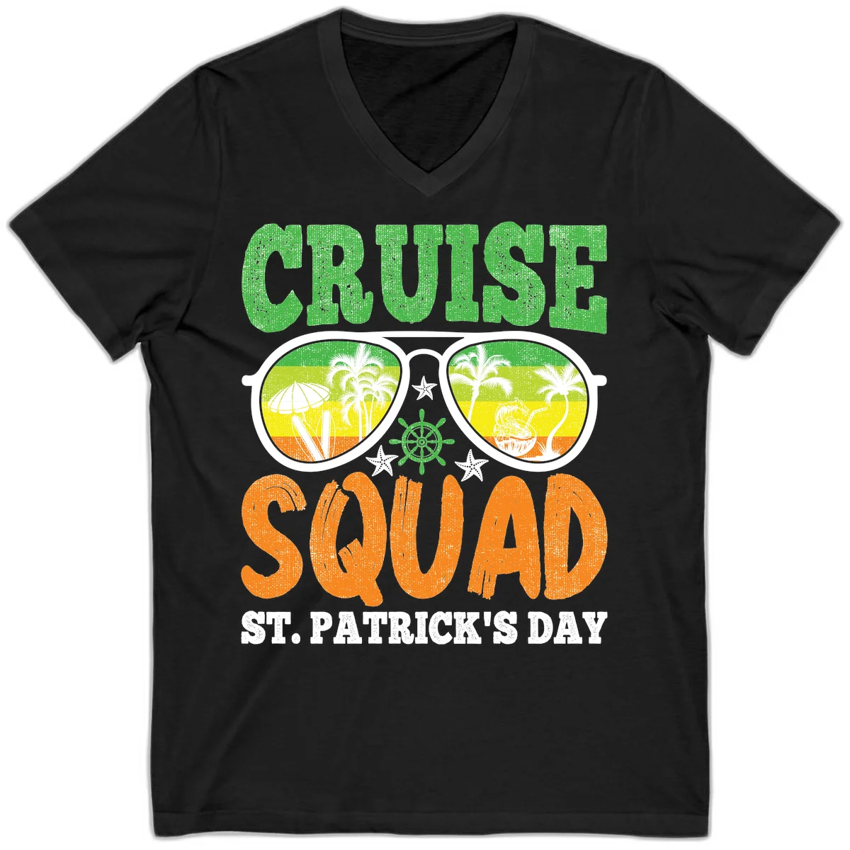 Cruise Squad Squad Sunglasses V-Neck in Black