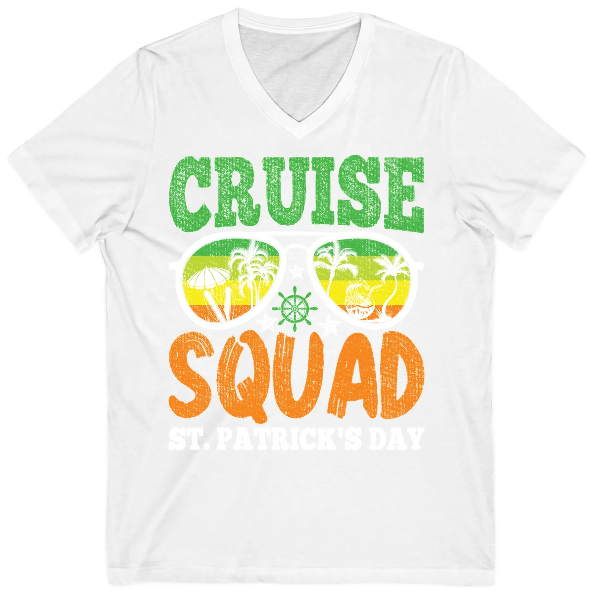 Cruise Squad Squad Sunglasses V-Neck in White