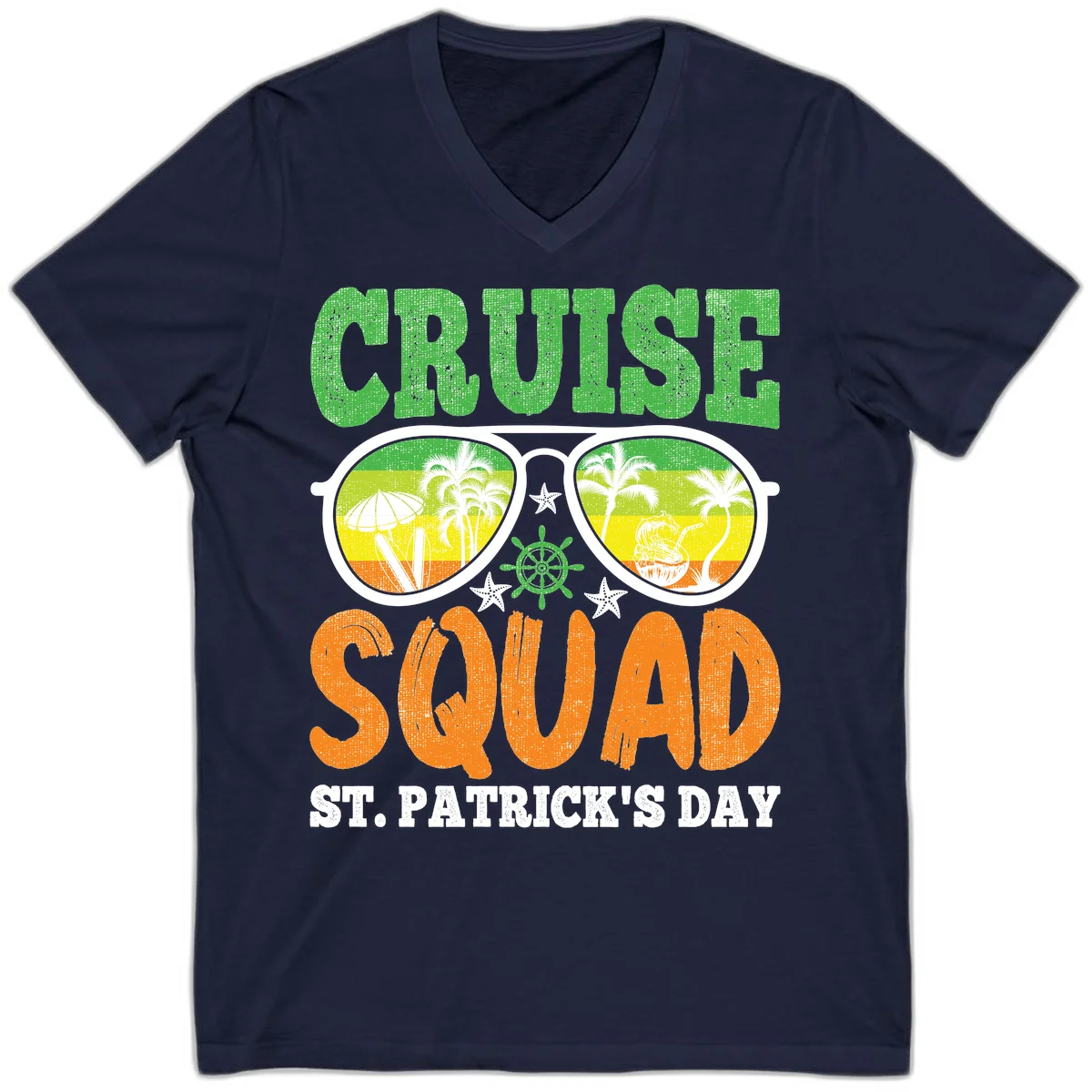 Cruise Squad Squad Sunglasses V-Neck in Navy