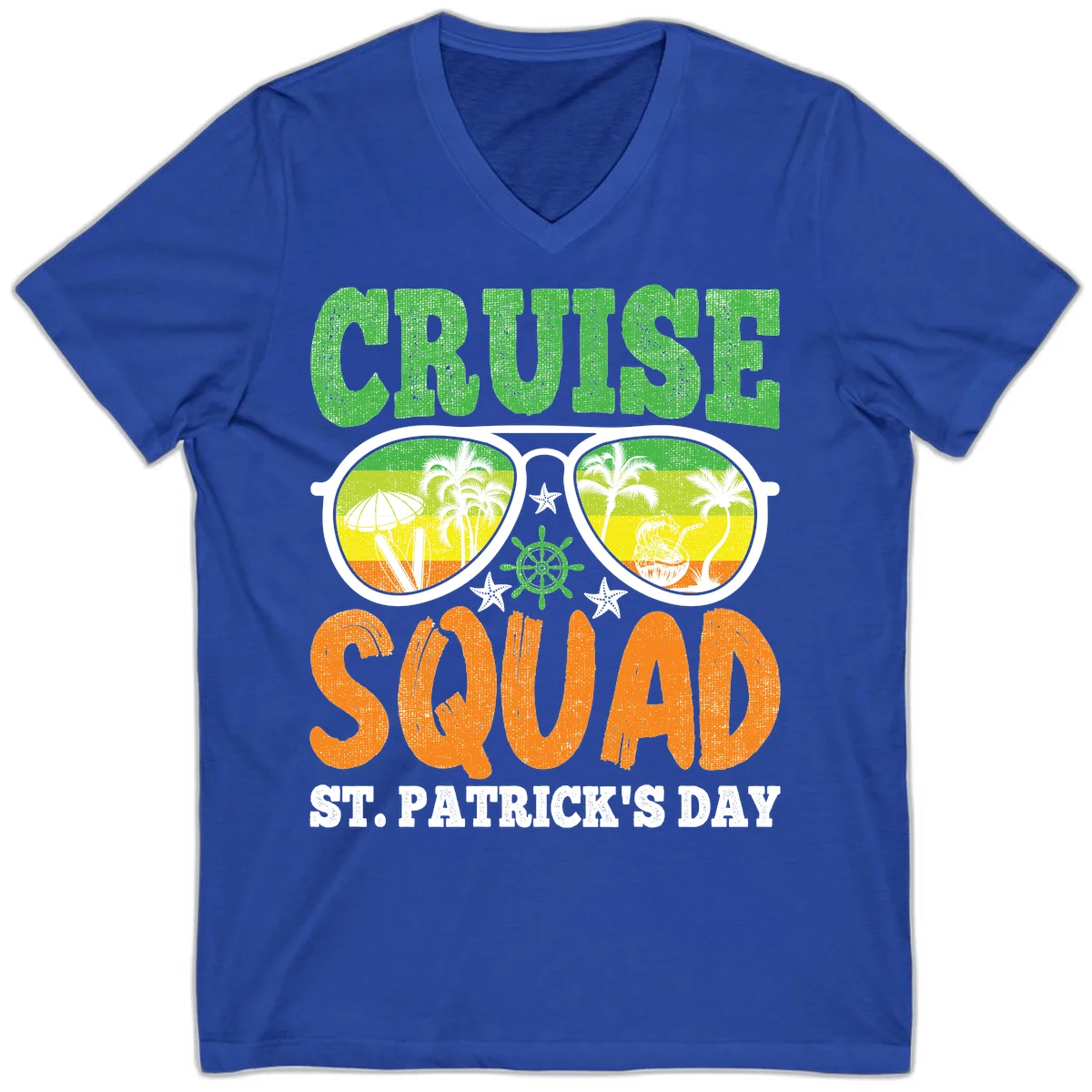 Cruise Squad Squad Sunglasses V-Neck in True Royal