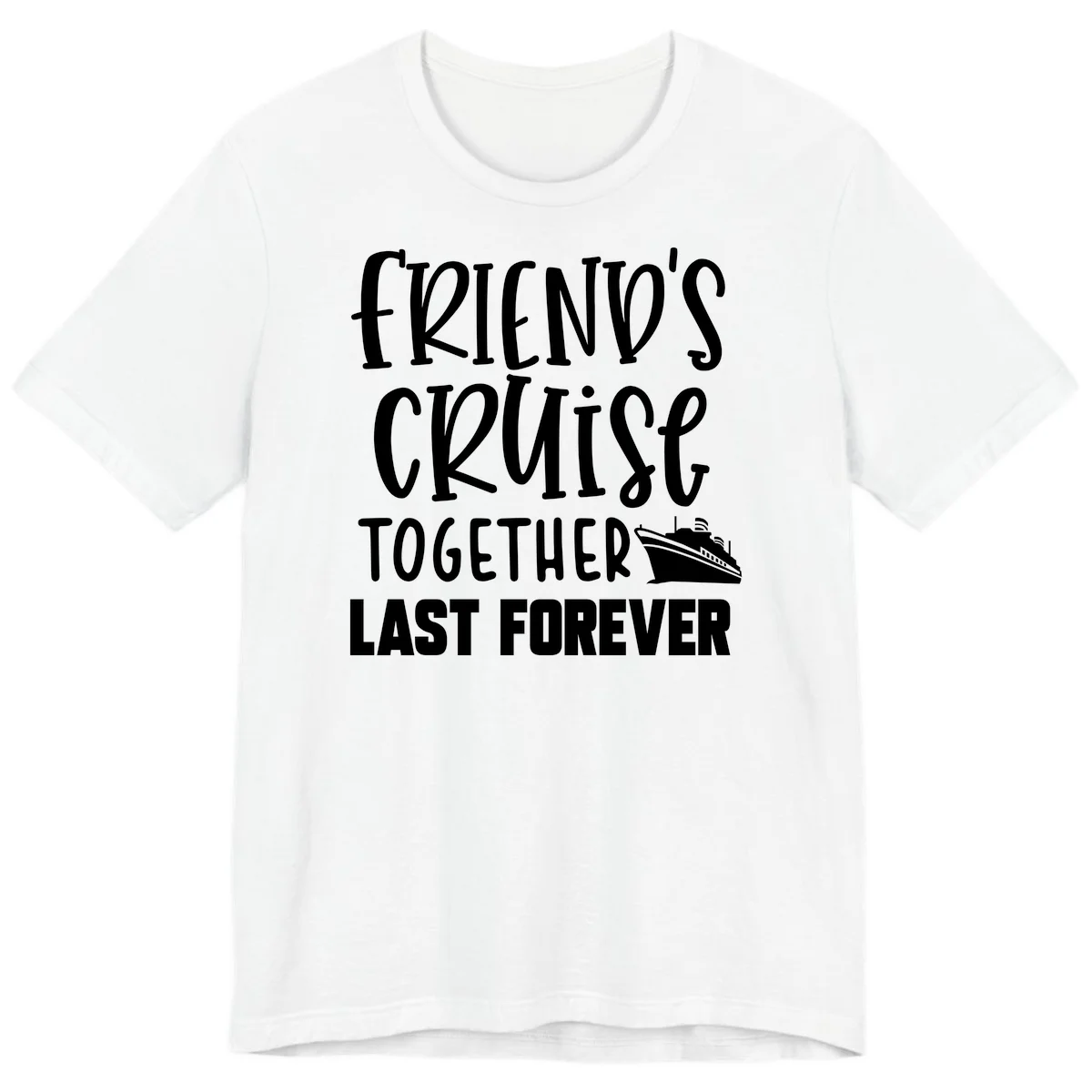 Friends Cruise Together Last Forever Premium T-Shirt in White