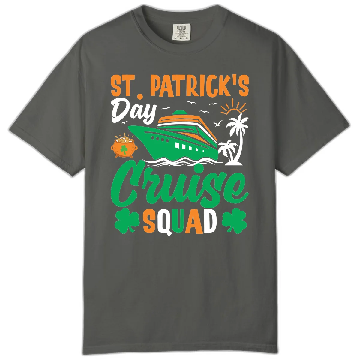 St. Patrick's Day Cruise Squad Comfort Color in Pepper
