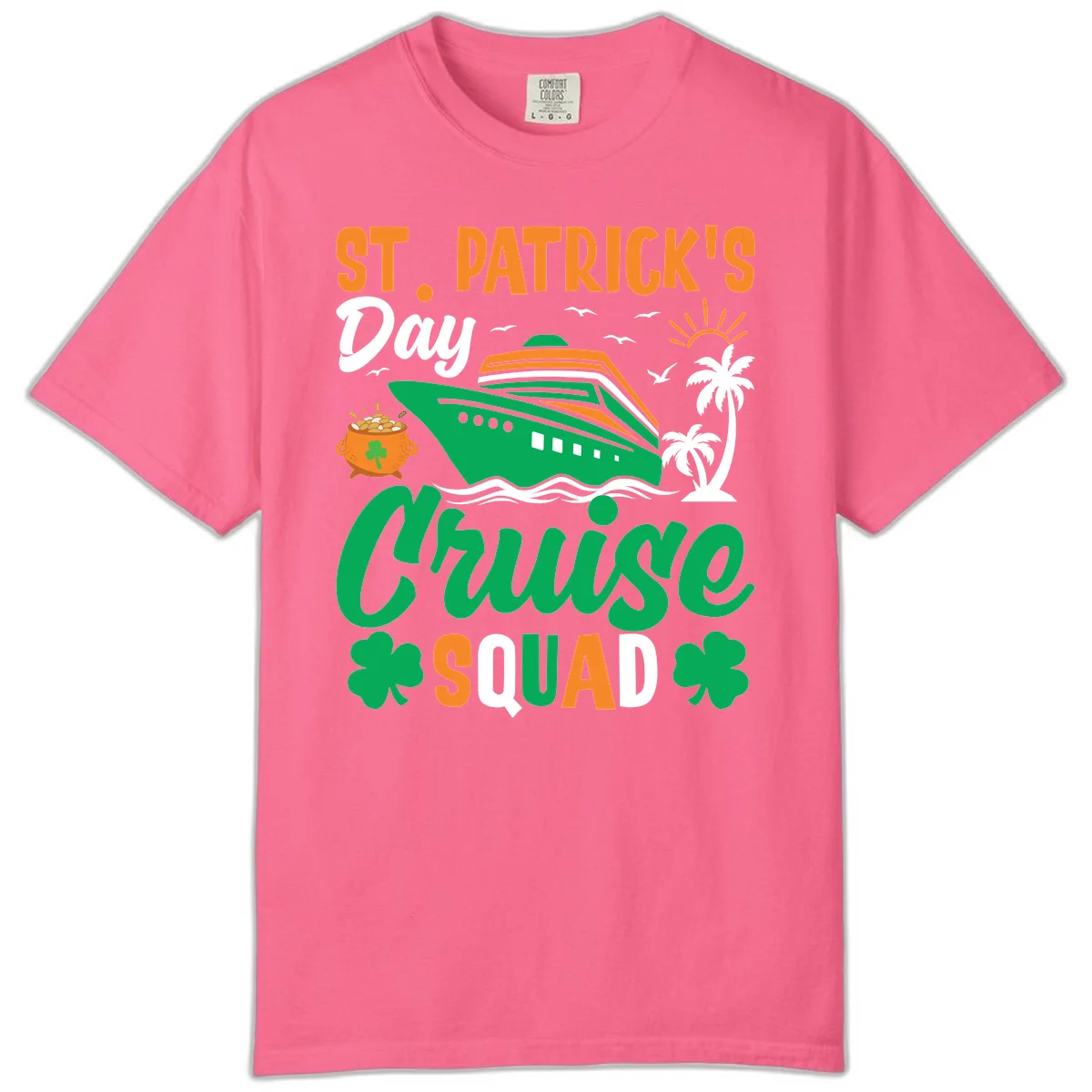 St. Patrick's Day Cruise Squad Comfort Color in Crunchberry