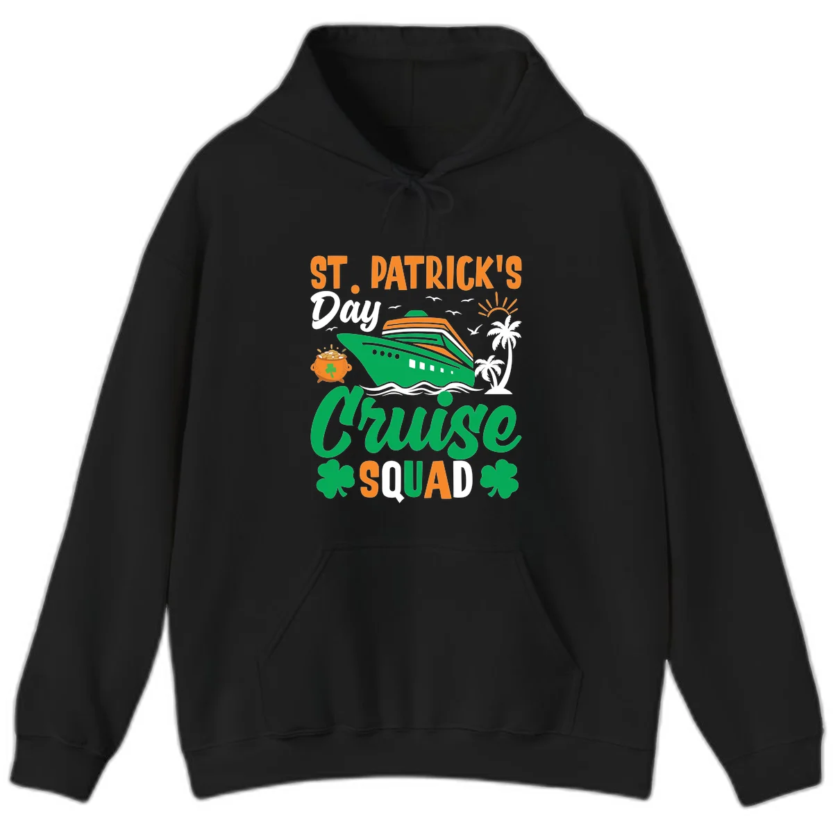 St. Patrick's Day Cruise Squad Hoodie in Black