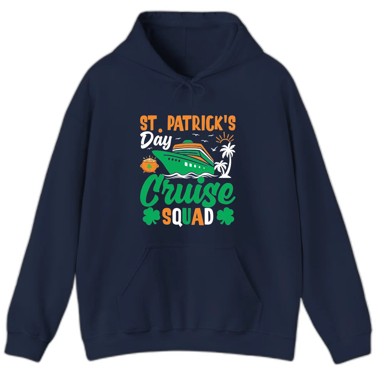 St. Patrick's Day Cruise Squad Hoodie in Navy