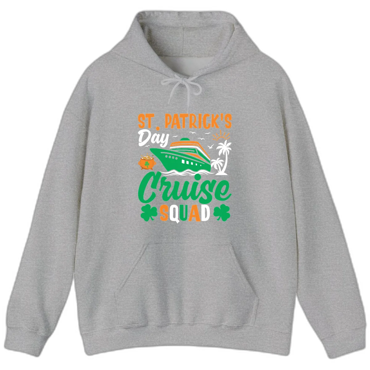 St. Patrick's Day Cruise Squad Hoodie in Sport Grey