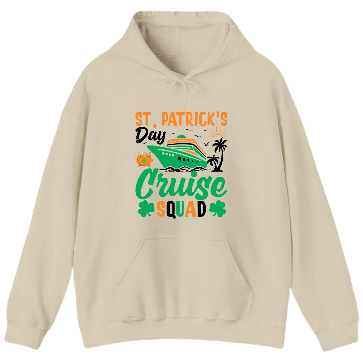 St. Patrick's Day Cruise Squad Hoodie in Sand