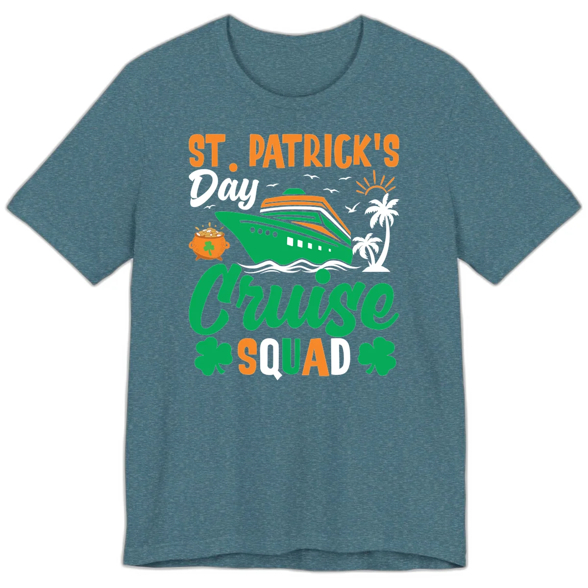 St. Patrick's Day Cruise Squad Premium T-Shirt in Heather Deep Teal