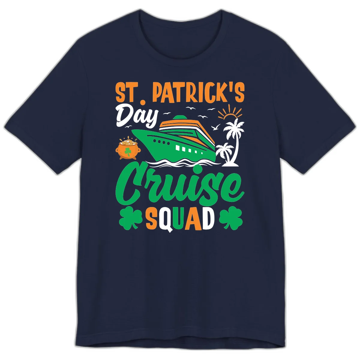 St. Patrick's Day Cruise Squad Premium T-Shirt in Navy