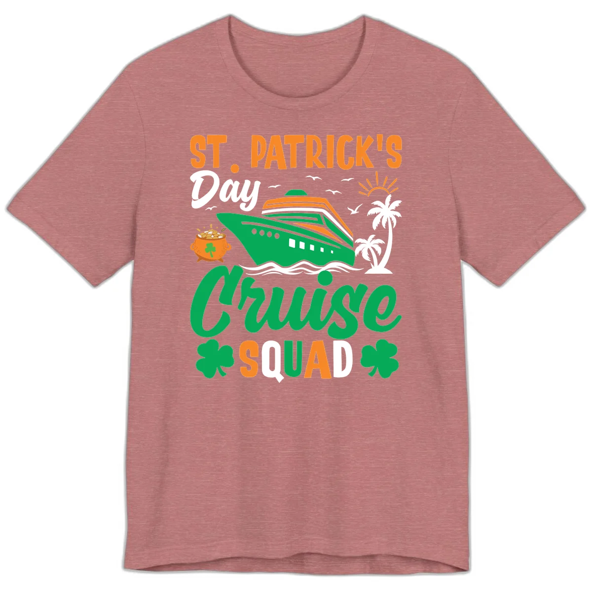 St. Patrick's Day Cruise Squad Premium T-Shirt in Heather Mauve