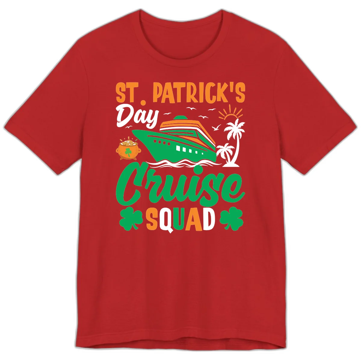 St. Patrick's Day Cruise Squad Premium T-Shirt in Red