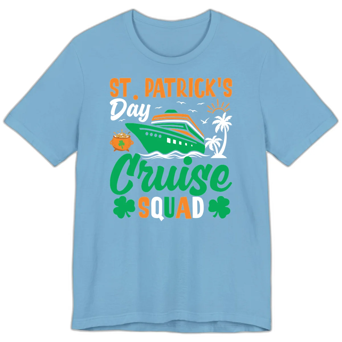 St. Patrick's Day Cruise Squad Premium T-Shirt in Ocean Blue