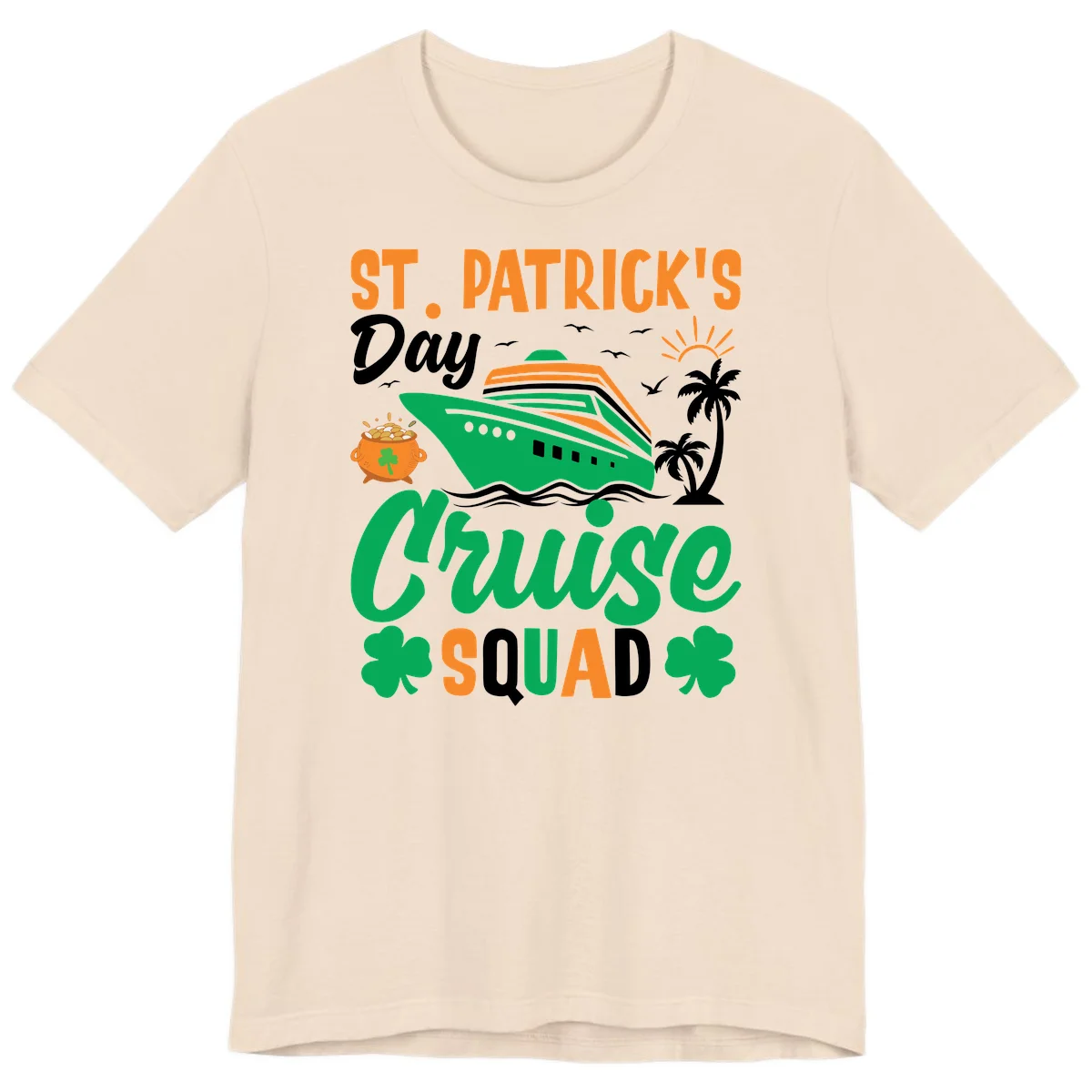 St. Patrick's Day Cruise Squad Premium T-Shirt in Soft Cream