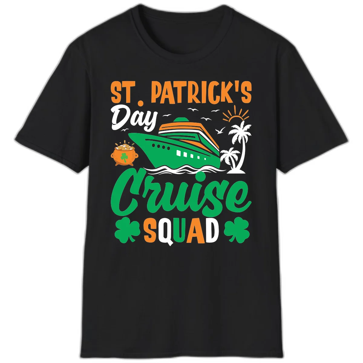 St. Patrick's Day Cruise Squad T-Shirt in Black