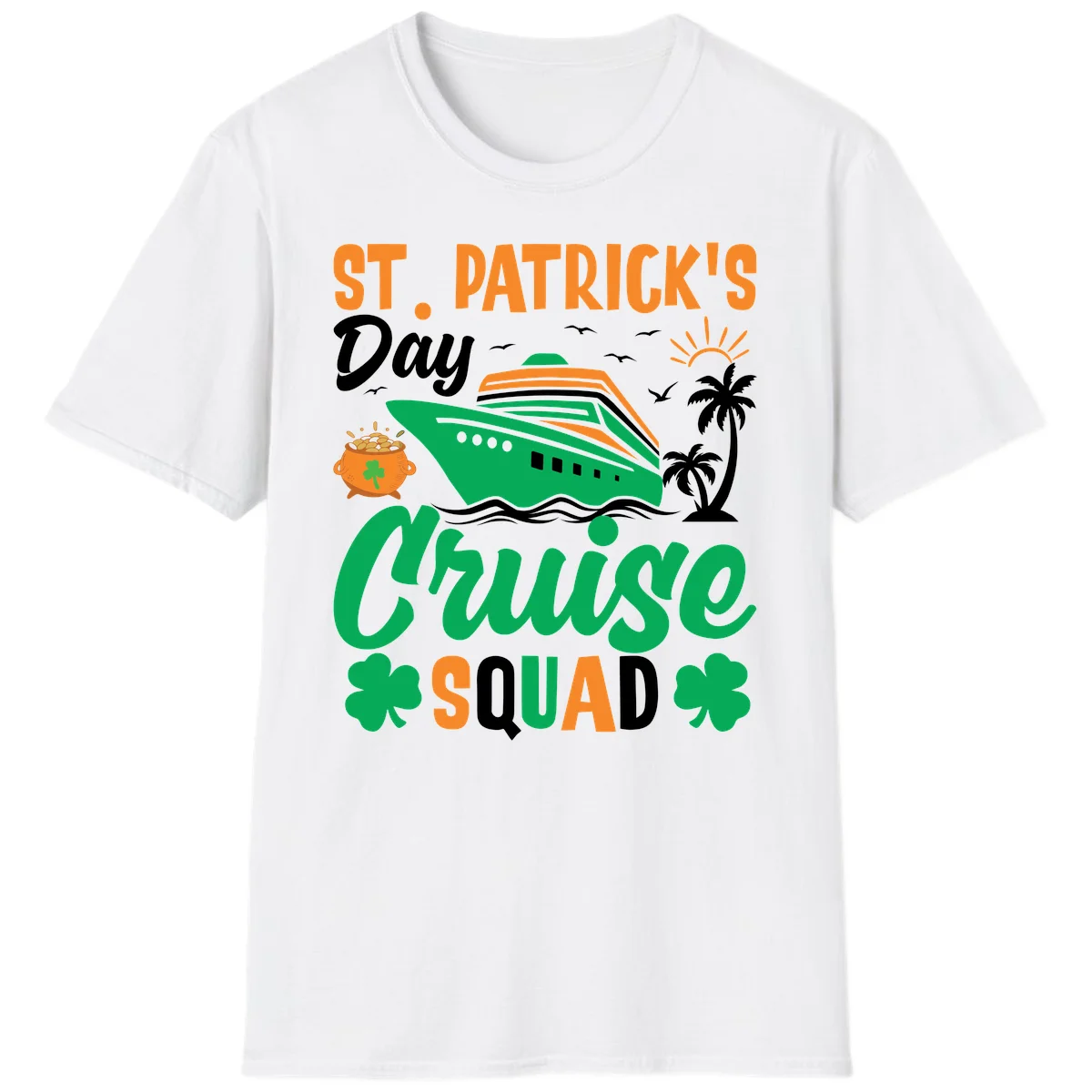 St. Patrick's Day Cruise Squad T-Shirt in White