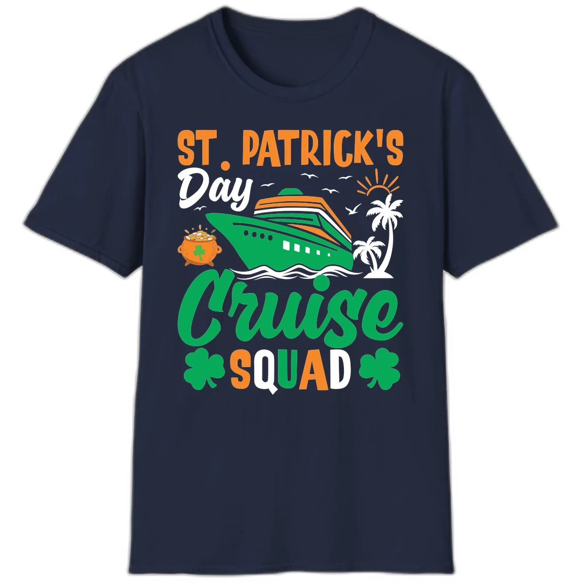 St. Patrick's Day Cruise Squad T-Shirt in Navy