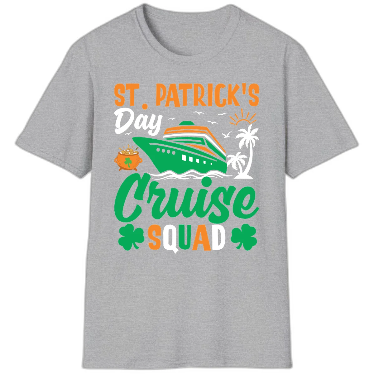 St. Patrick's Day Cruise Squad T-Shirt in Sport Grey