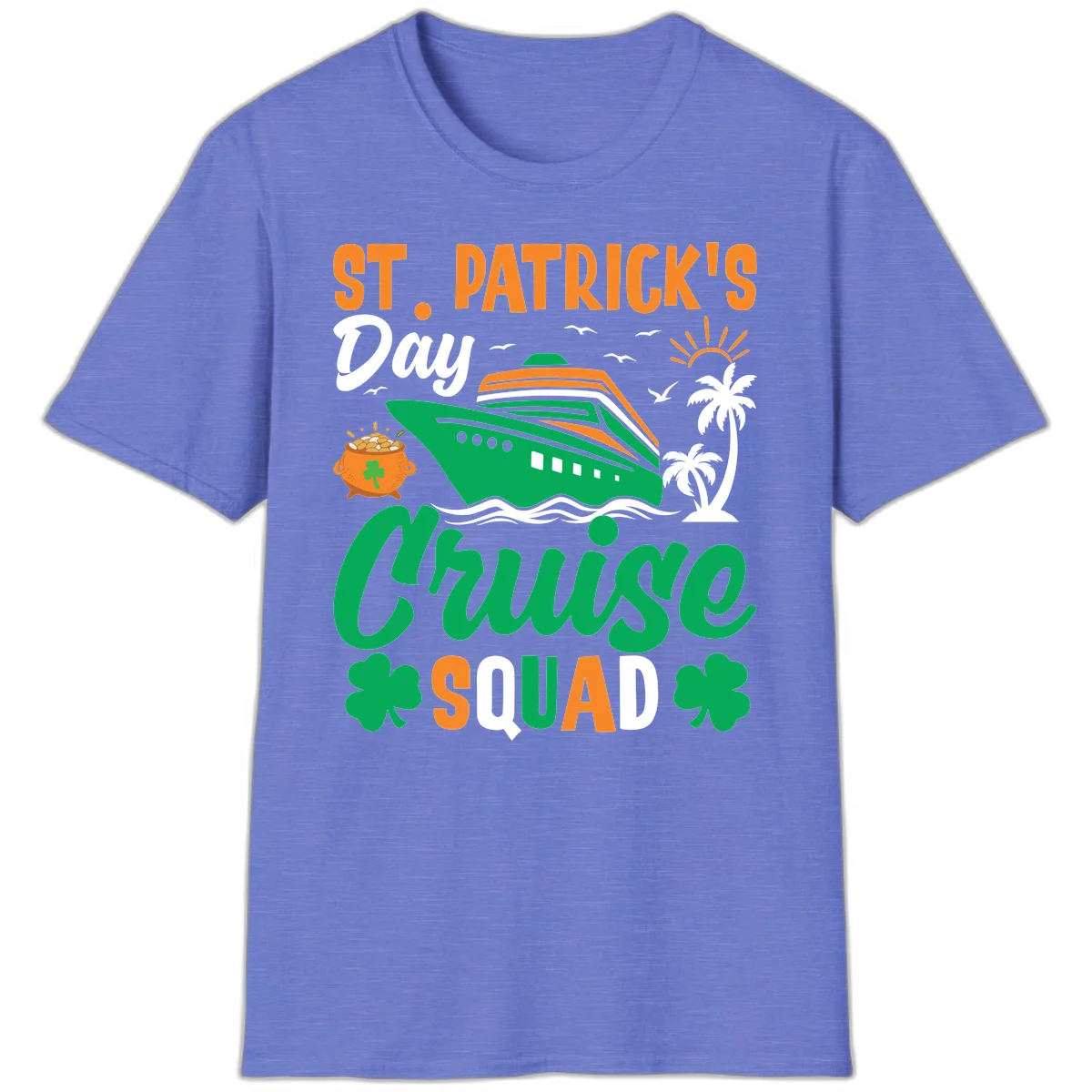 St. Patrick's Day Cruise Squad T-Shirt in Heather Royal
