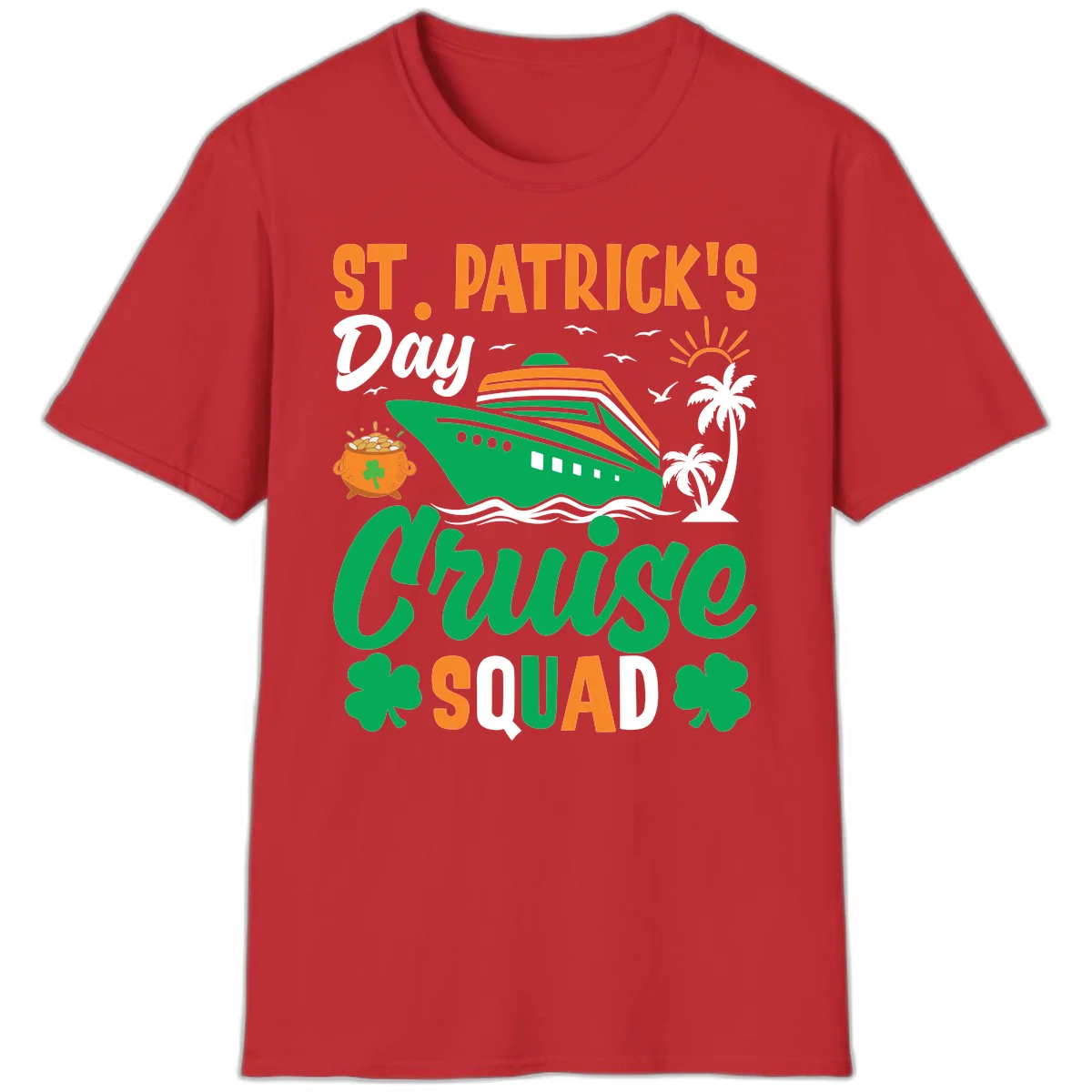 St. Patrick's Day Cruise Squad T-Shirt in Red