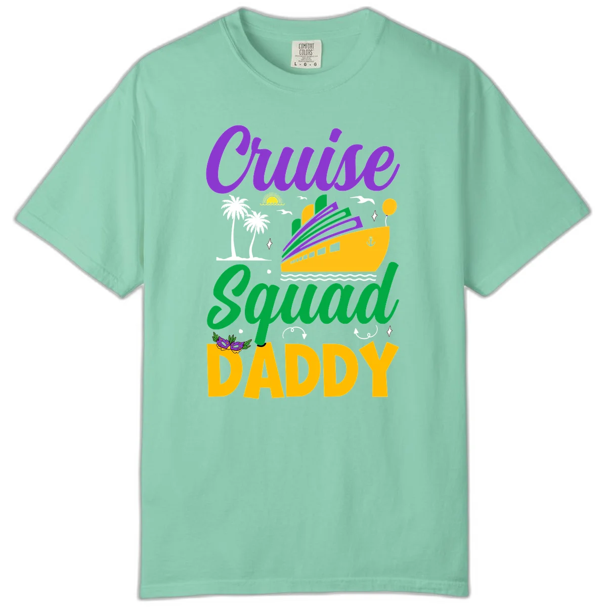 Cruise Squad Daddy Comfort Color Family Cruise Tee in Island Reef