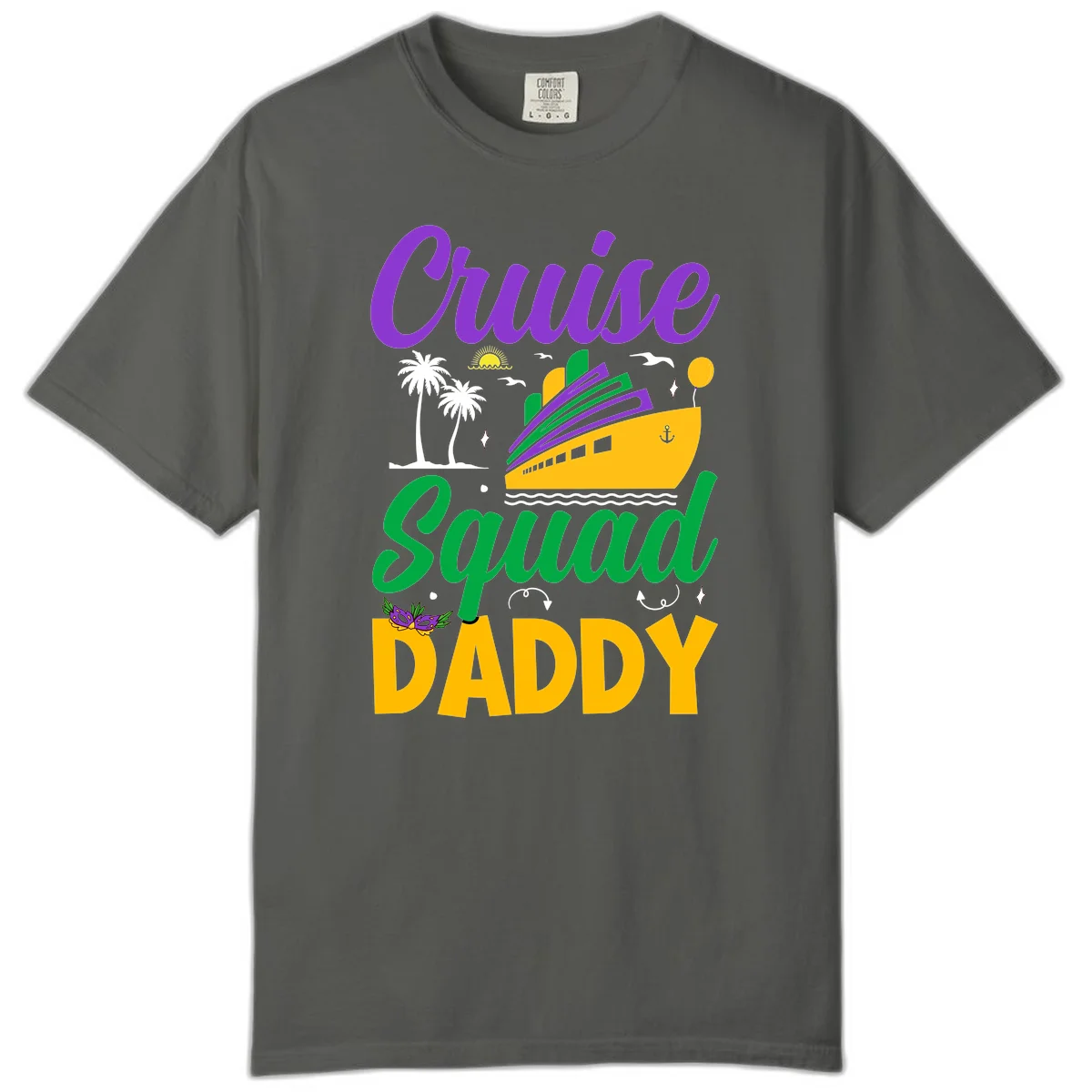 Cruise Squad Daddy Comfort Color Family Cruise Tee in Pepper