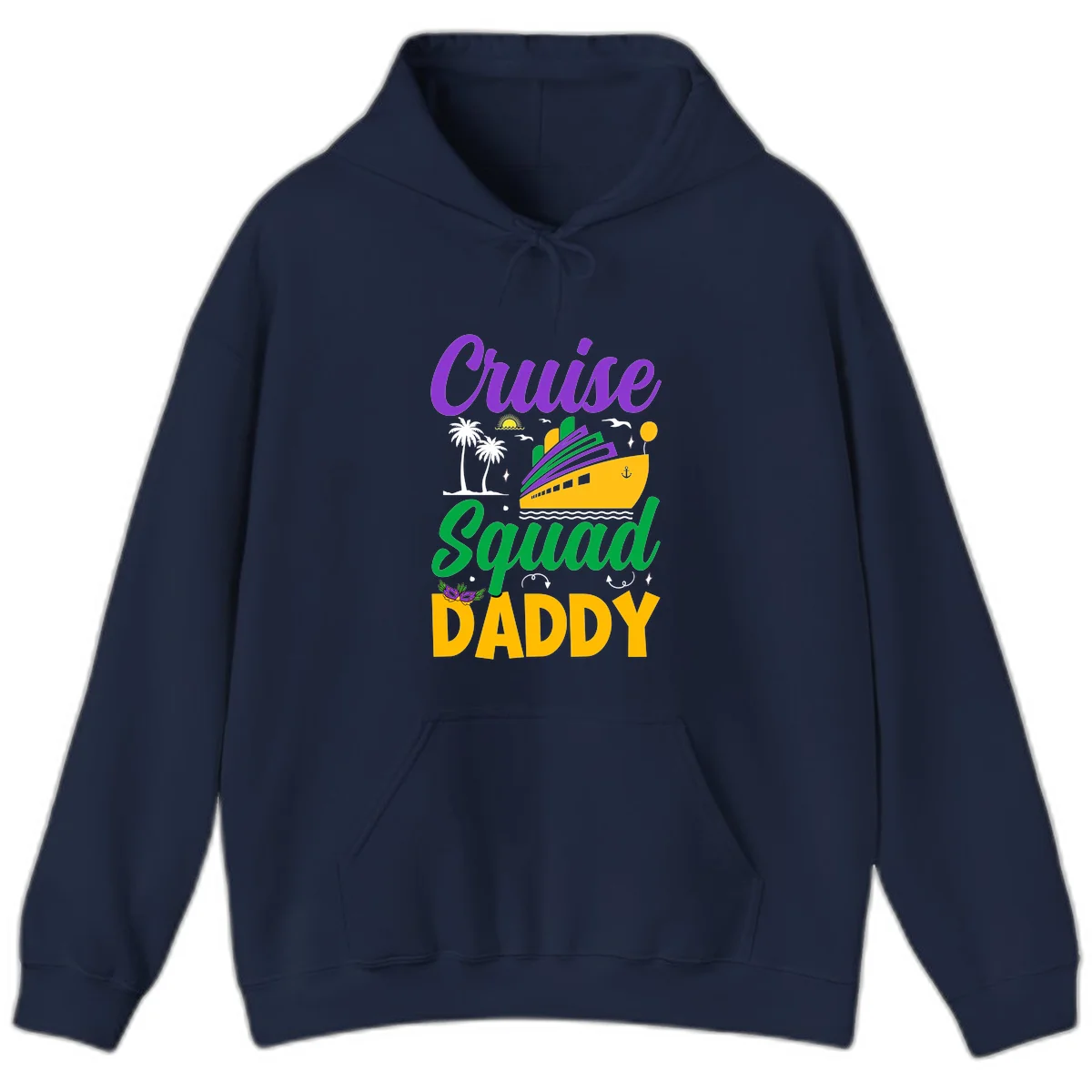 Cruise Squad Daddy Family Cruise Trip Hoodie in Navy