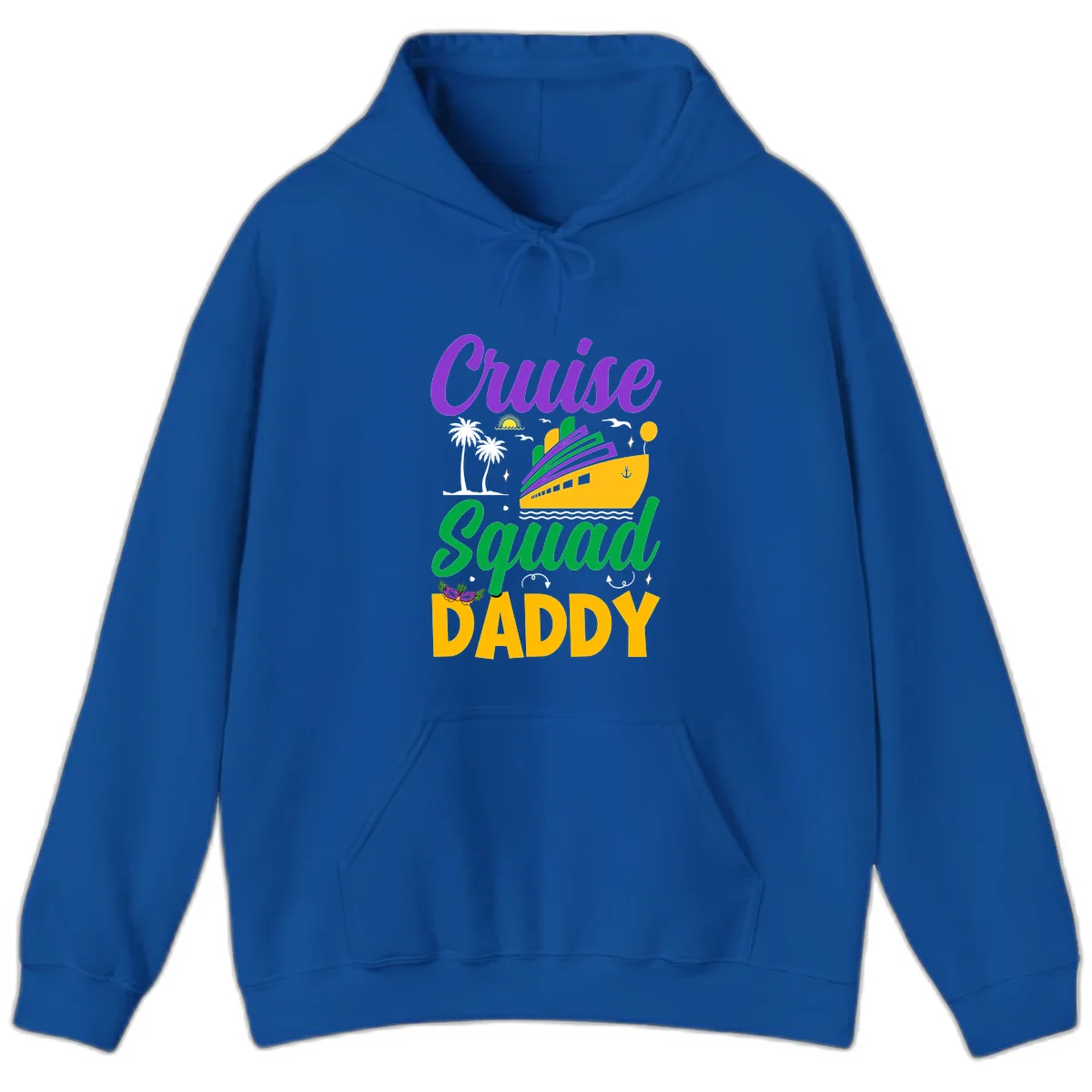 Cruise Squad Daddy Family Cruise Trip Hoodie in Royal
