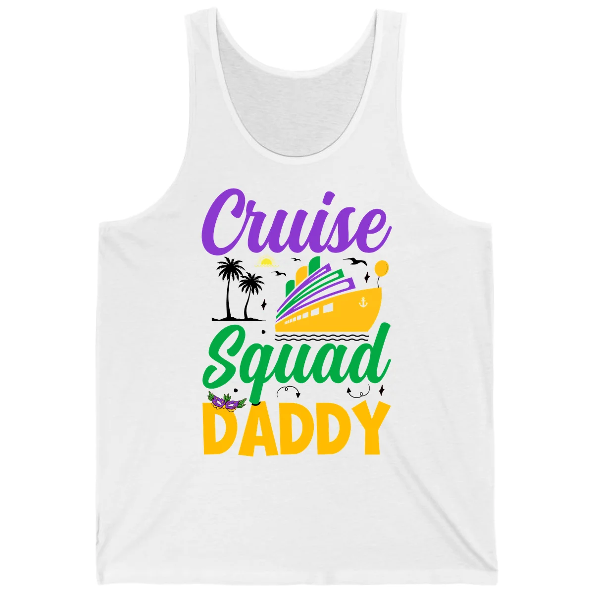 Cruise Squad Daddy Tropical Cruise Tank Top in White
