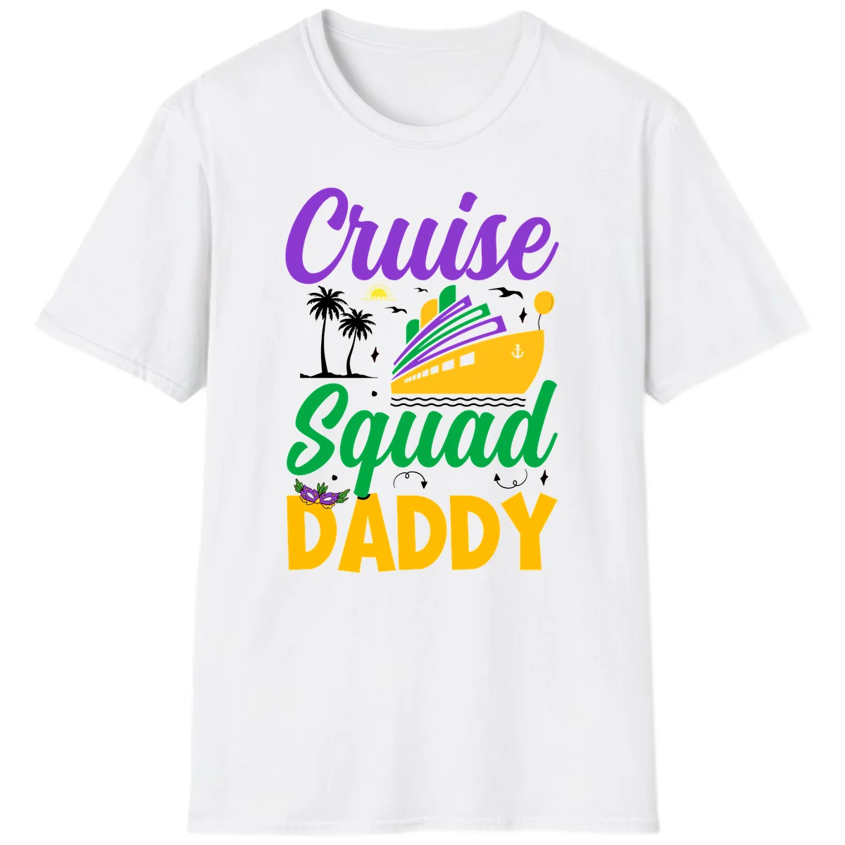 Cruise Squad Daddy Family Vacation T-Shirt in White