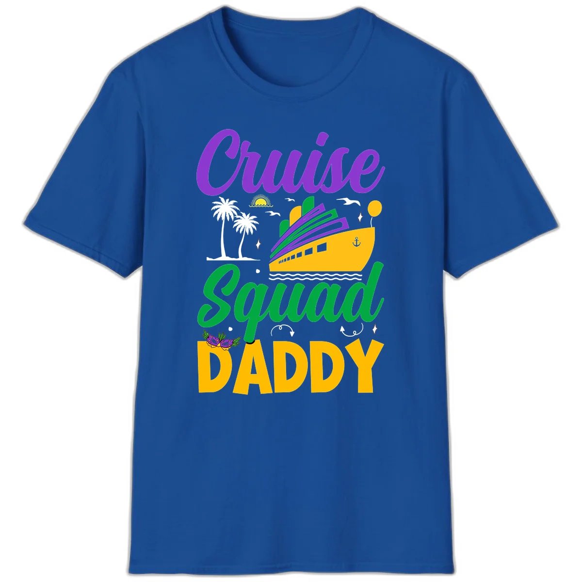 Cruise Squad Daddy Family Vacation T-Shirt in Royal