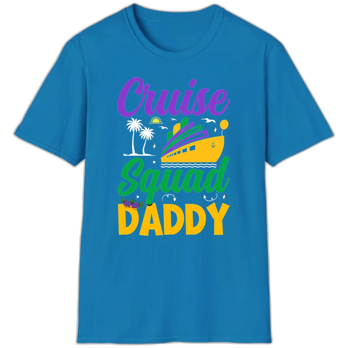 Cruise Squad Daddy Family Vacation T-Shirt in Sapphire