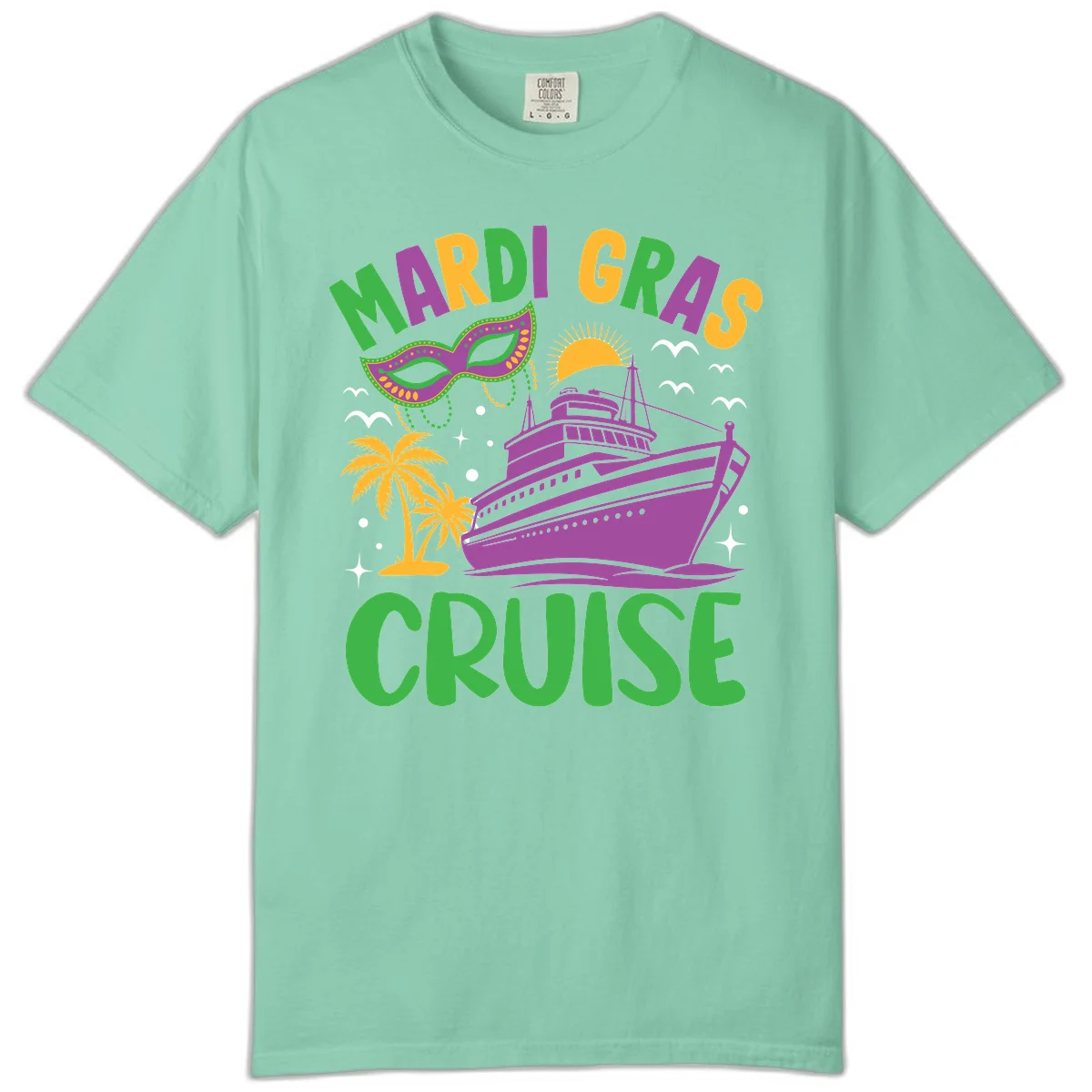 Mardi Gras Cruise Comfort Color in Island Reef