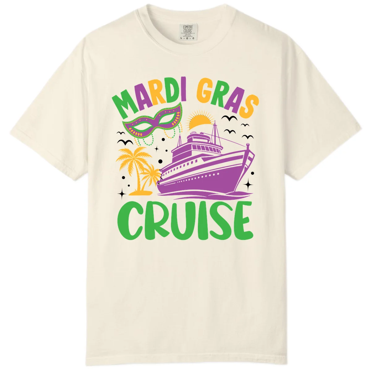 Mardi Gras Cruise Comfort Color in Ivory