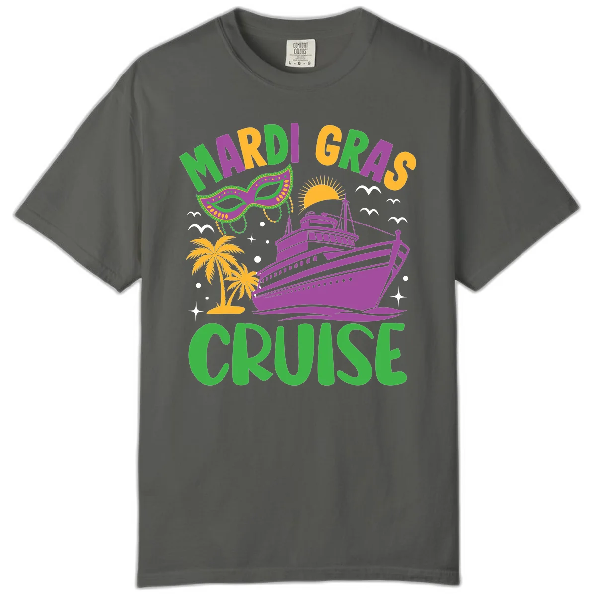 Mardi Gras Cruise Comfort Color in Pepper