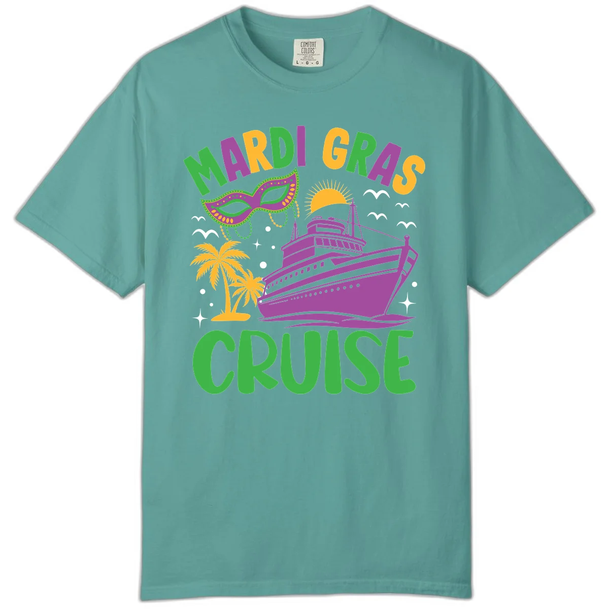 Mardi Gras Cruise Comfort Color in Seafoam