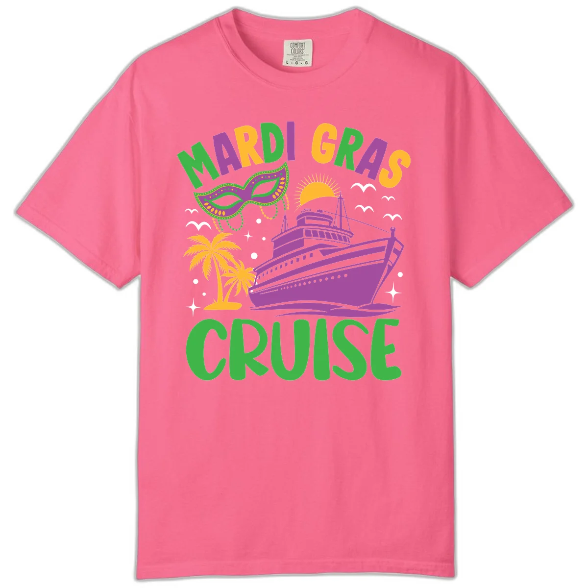 Mardi Gras Cruise Comfort Color in Crunchberry