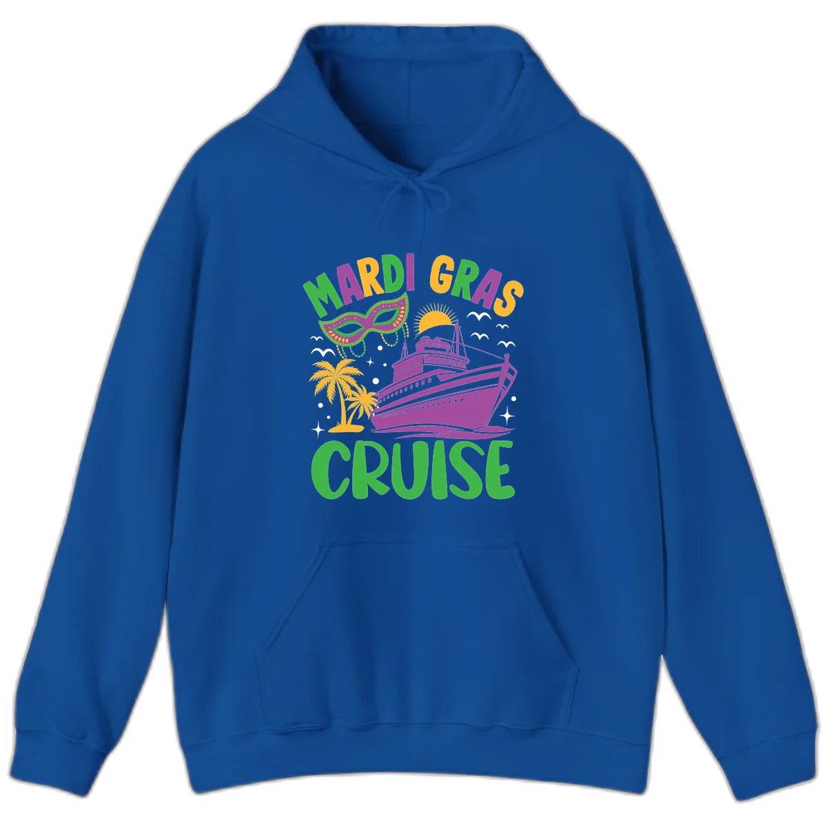 Mardi Gras Cruise Hoodie in Royal