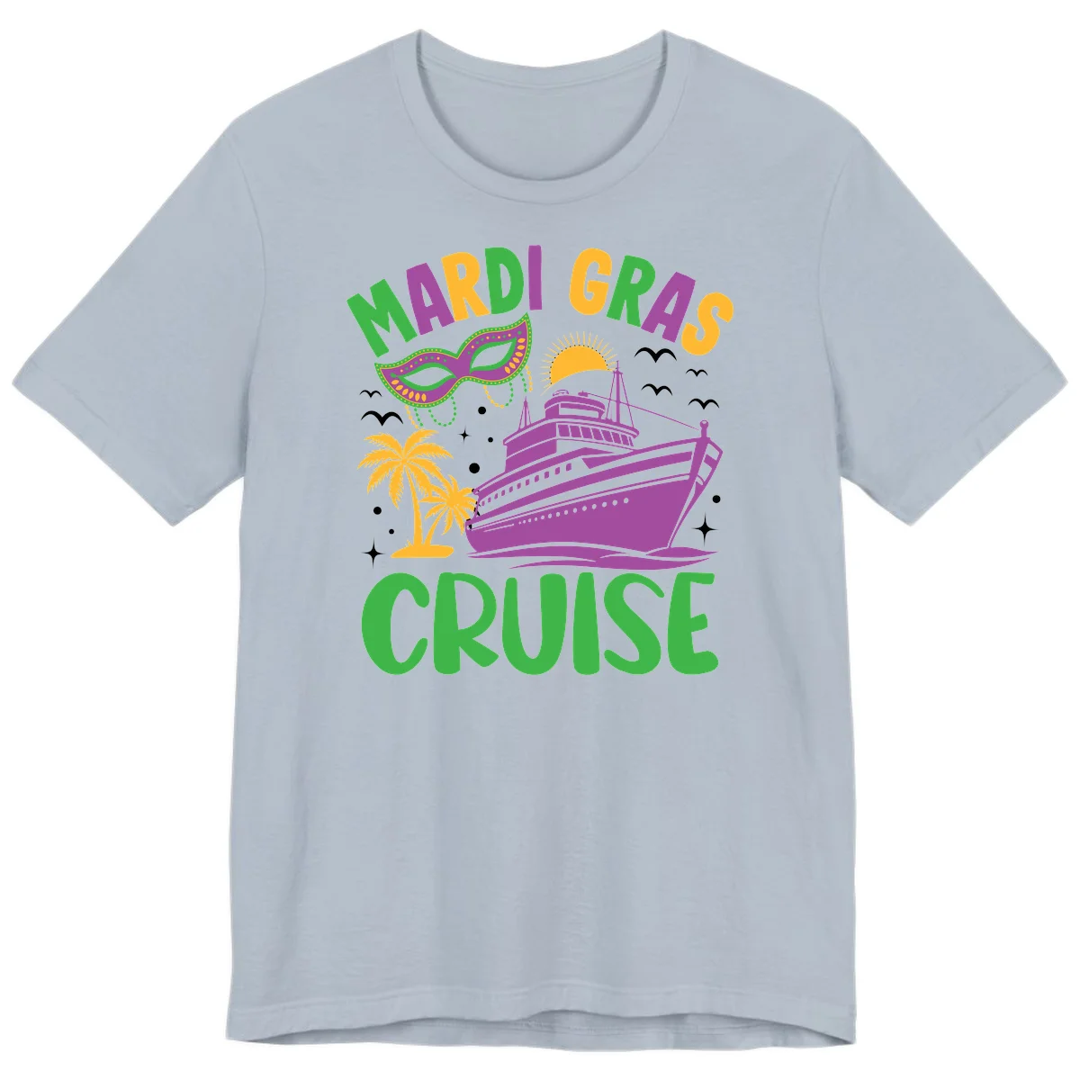 Mardi Gras Cruise Premium T-Shirt in Light Blue