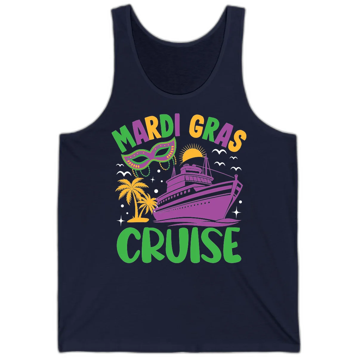 Mardi Gras Cruise Tank in Navy