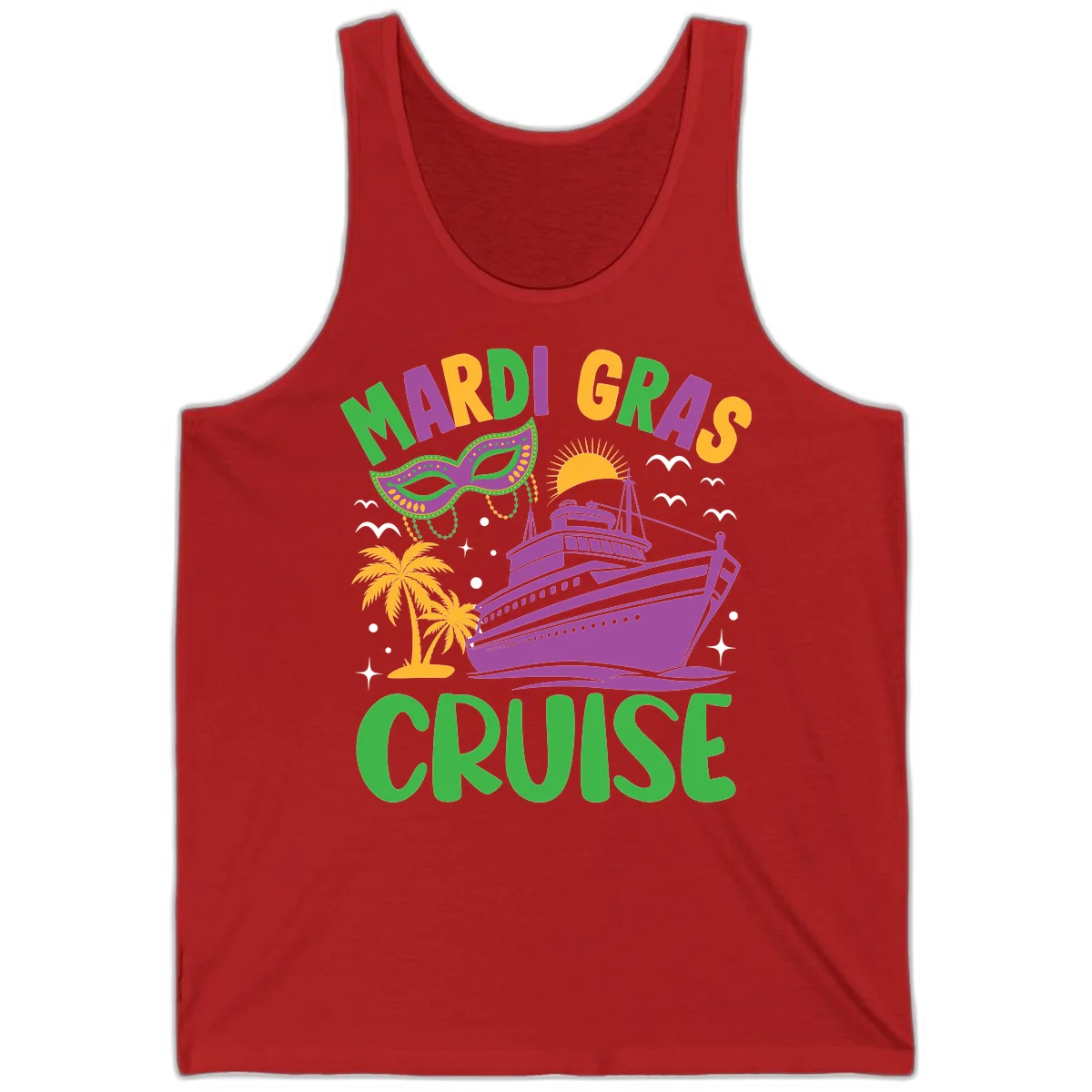 Mardi Gras Cruise Tank in Red